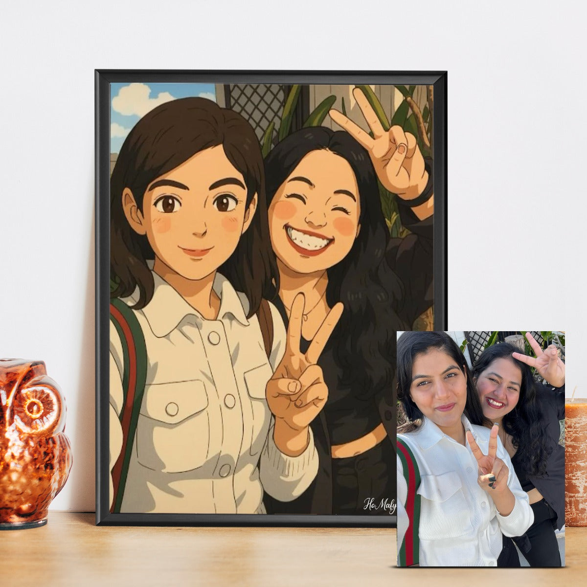Customized Ghibli Art Photo Frame - 12 x 8 inch