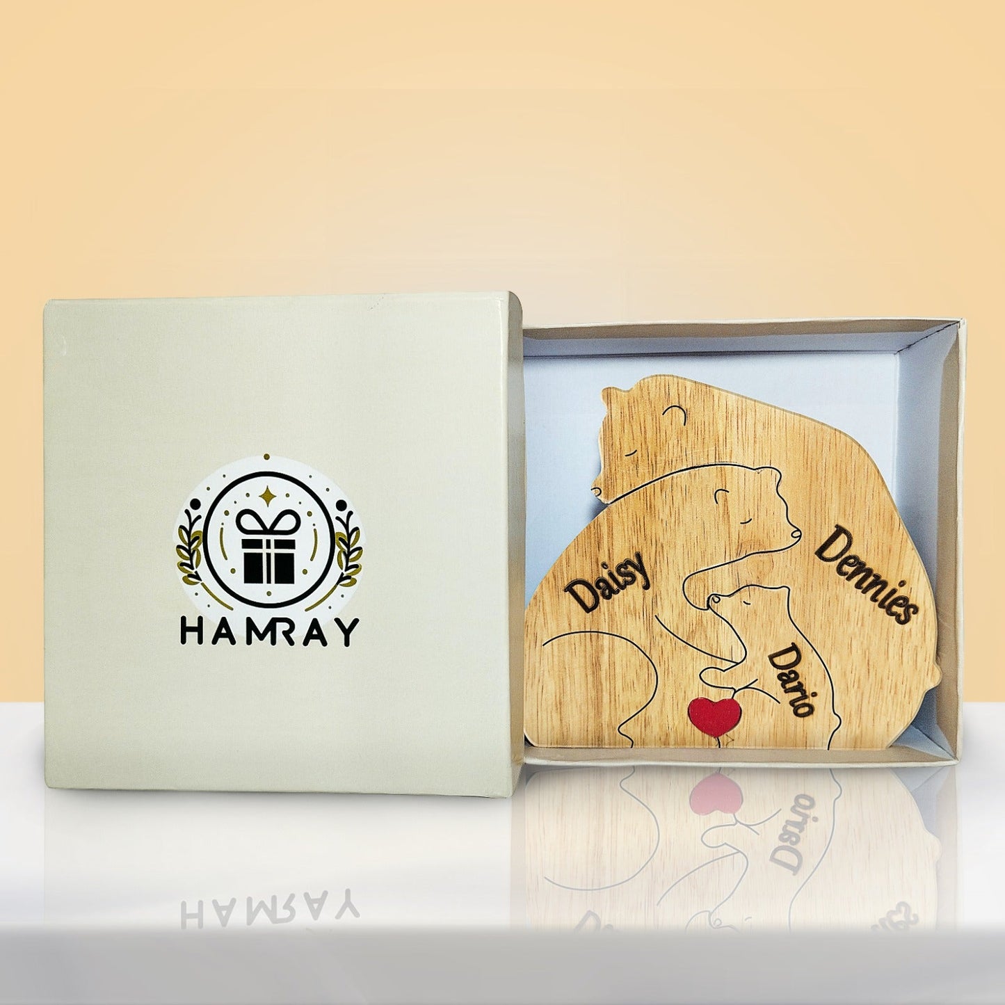 Bear Hug Bunch - Customizable Wood Puzzle