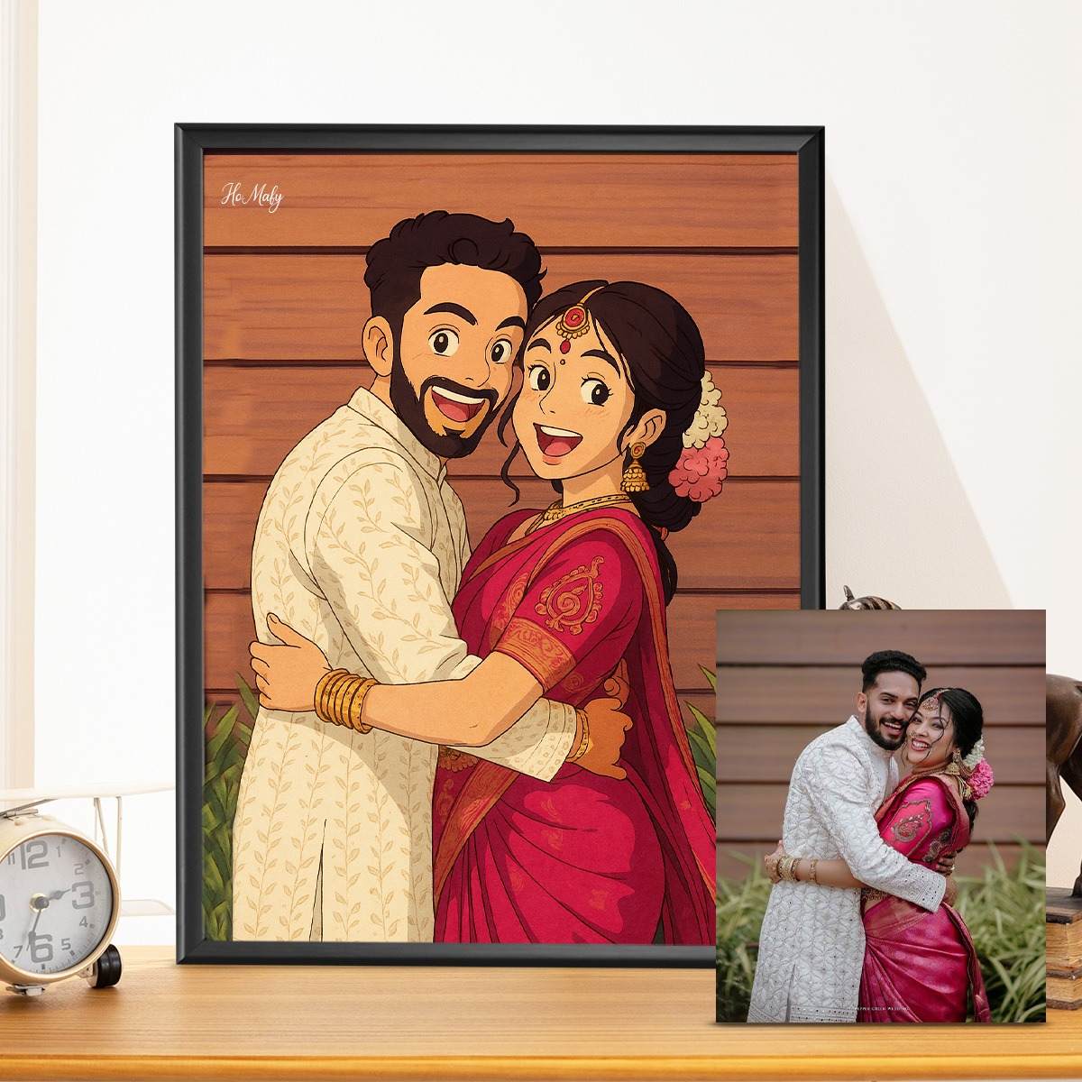 Customized Ghibli Art Photo Frame - 12 x 8 inch