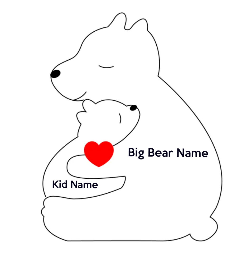 Bear Hug Bunch - Customizable Wood Puzzle