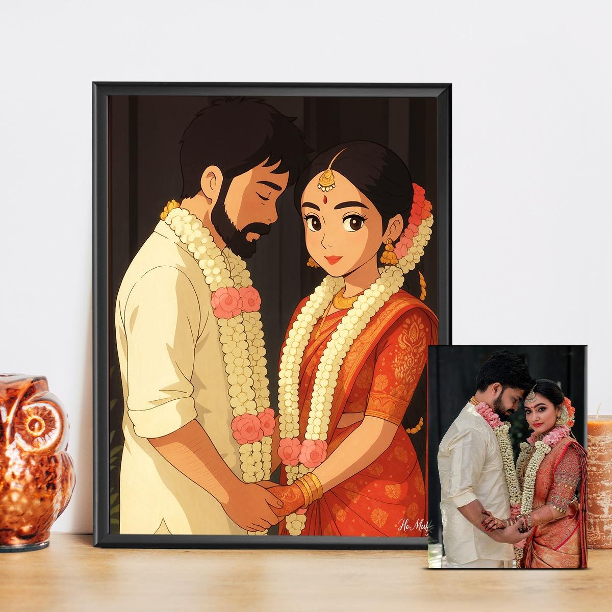 Customized Ghibli Art Photo Frame - 12 x 8 inch