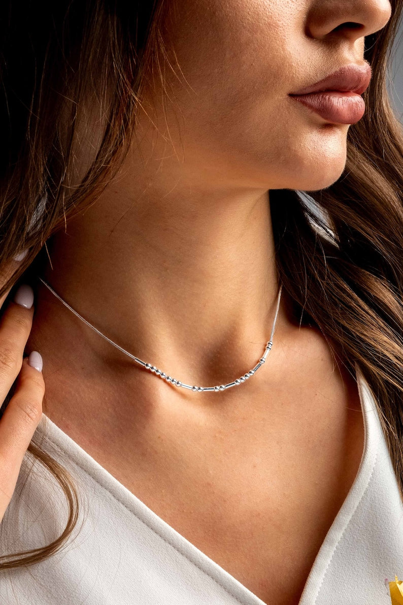 Morse Code Name Necklace
