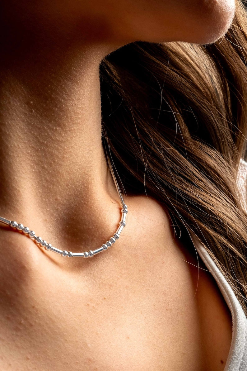 Morse Code Name Necklace