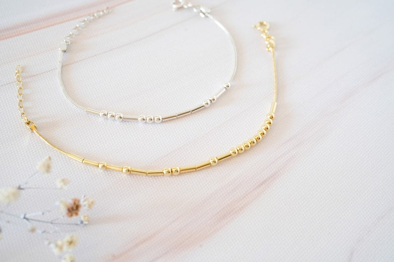 Morse Code Name Necklace