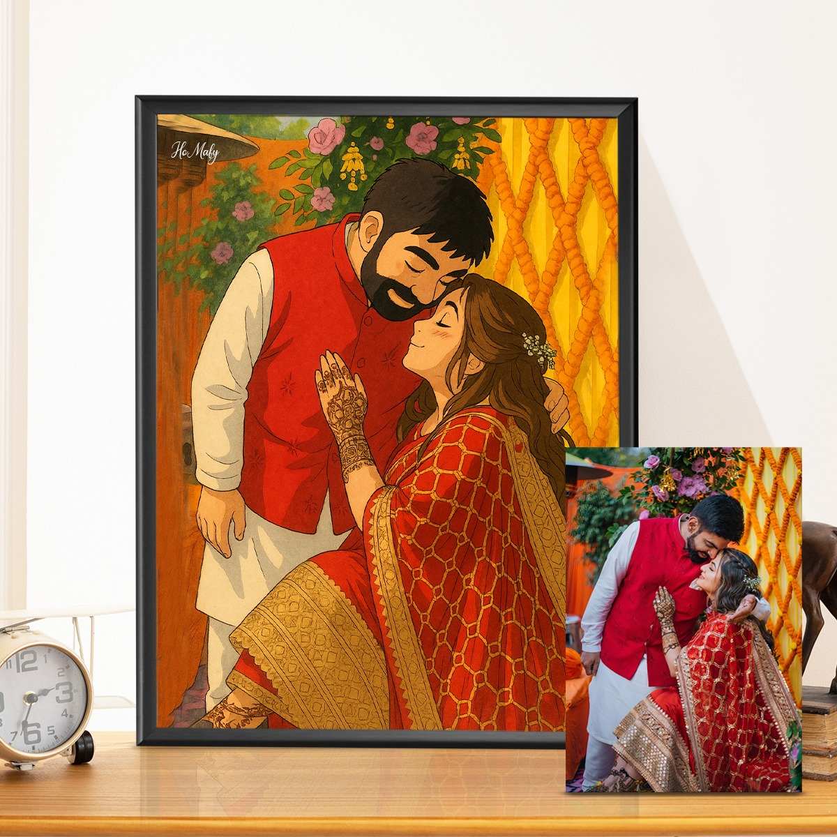 Customized Ghibli Art Photo Frame - 12 x 8 inch