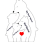 Bear Hug Bunch - Customizable Wood Puzzle